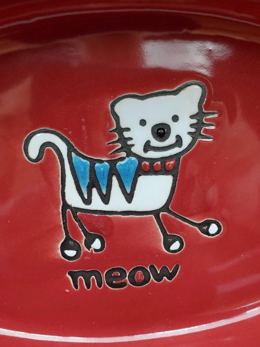 Petrageous Silly Kitty Oval Ceramic Cat Bowls Feeding Dishes Food & Water Bowls